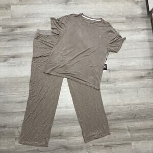 FRYE Men's Taupe Short Sleeve Shirt & Pant Sleep Set Modal Blend Size Large NWT